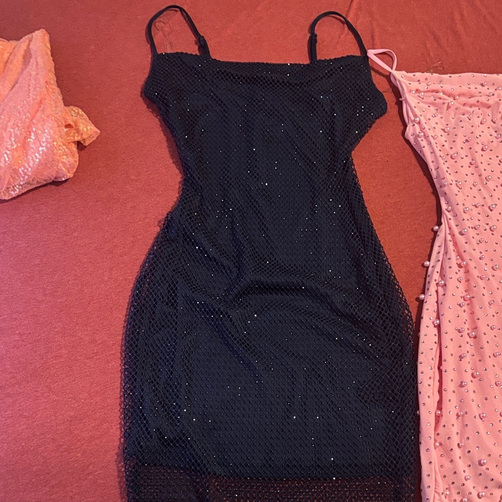 Windsor Black Sparkle Mini Dress